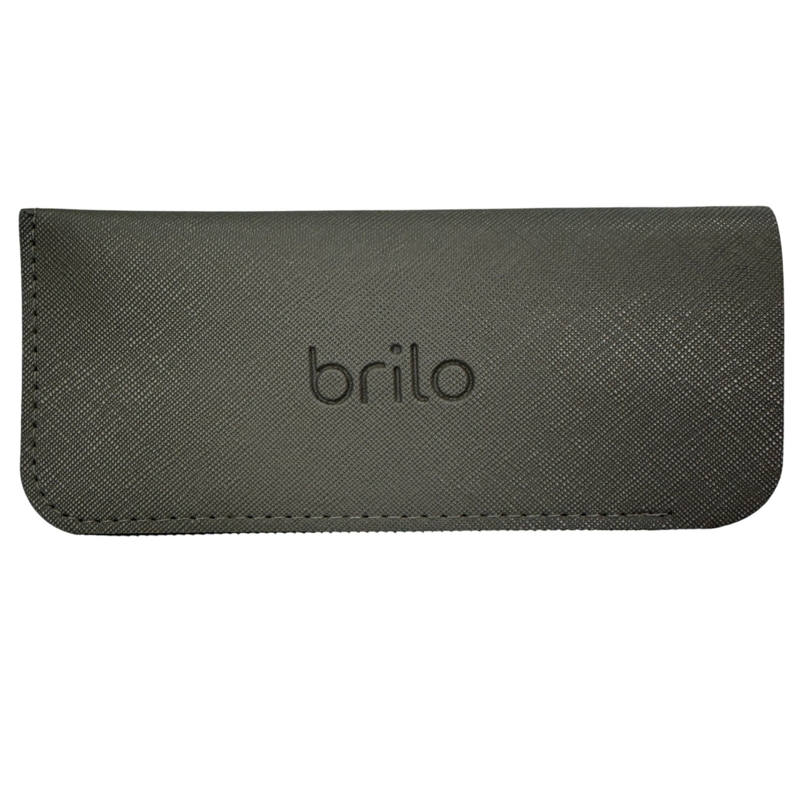 Brilo Gray Textured Slim Eyeglass Sunglasses Soft Slip In Case Protective Sleeve